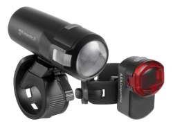 Axa Compactline 35 Lighting Set LED Battery USB - Black
