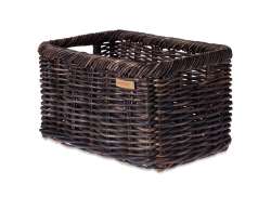 Basil Rattan Noir Bicycle Basket Large - Dark Brown
