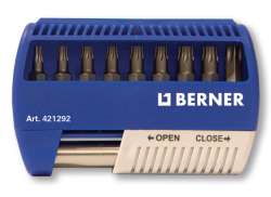 Berner Bit Set 10-Parts R-TX 1/4\" - Blue