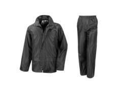 Hooodie Basic Childrens Rain Suit Black - Size XS