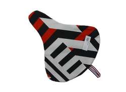 Hooodie Saddle Cover Road Lines - Red/White