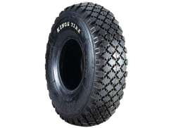 Import Wheelbarrow Tire 4.00 x 4\" Block Profile - Black