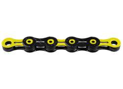 KMC DLC11 Bicycle Chain 11S 11/128\" 118 Links - Bl/Yellow