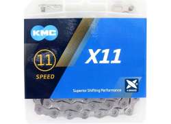 KMC X11R Bicycle Chain 11/128\" 11S 118 Links - Gray