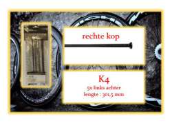 Miche Spoke Set Lr For. K4 - Black (5)
