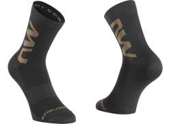 Northwave Extreme Air Cycling Socks Mid Bl/Sand - XS 34-36