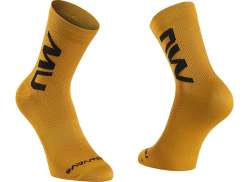 Northwave Extreme Air Cycling Socks Mid Yellow - S 36-39