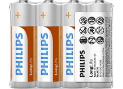 Philips Longlife AA R6 Batteries - Box 12 x 4