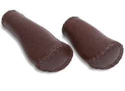 Selle Orient Leather Grips 135/92mm - Brown