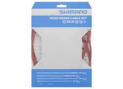 Shimano Brake Cable Set Race PTFE - Red