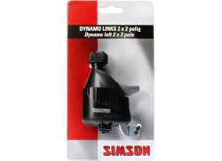 Simson Dynamo Left 2 x 2 Pin - Black