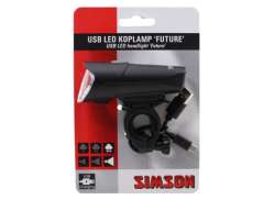 Simson Future Headlight LED USB Battery - Black