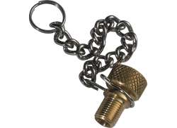 SKS Hose Nipple With Chain Copper