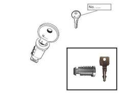 Thule Lock Cylinder + Steel Key N234 - Silver
