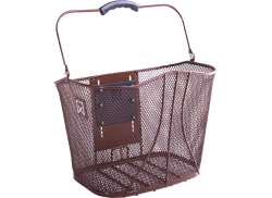 Willex Metal Bicycle Basket With Lock System Brown 14L