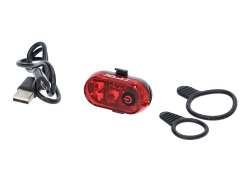 XLC Altair R26 Rear Light LED Battery USB - Red