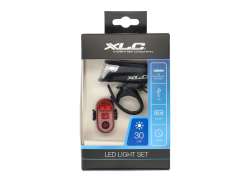 XLC Altair S23 Lighting Set LED Battery USB - Black/Red
