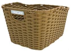XLC Cary More Bicycle Basket For Rear Rattan Look - Brown