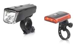 XLC Titania CL-S16 Lighting Set LED Battery USB - Black