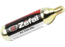 Zefal Co2 Cartridges With Thread 25g - Silver (2)