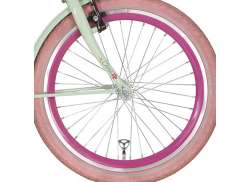 Alpina Front Wheel 22\" Aluminum - Pink/Silver