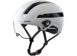 Alpina Soho Visor Cycling Helmet Matt White - 51-56 cm