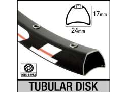 Ambrosio Rim Tubular-Disk 26 Inch 32 Hole Disc - Black