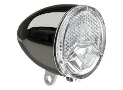 Axa 606 Headlight LED Hub Dynamo - Dark Chrome