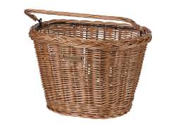Basil Basimply Wicker Bicycle Basket Front Detachable - Brow