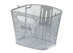 Basil Bold Bicycle Basket Fine Netted Fixed - Silver