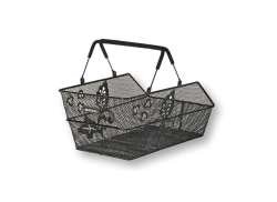 Basil Cento Flower Bicycle Basket For Rear Universal - Black