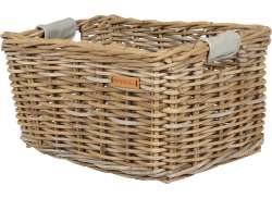 Basil Rattan Bicycle Basket Dorset Large Gray
