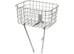 Basil Robin Bicycle Basket 26/28 Inch Fixed - Silver