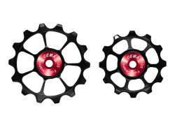 Cema Pulley Wheels Ceramic For. 105/Ultegra - Bl/Red