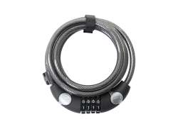 Contec Digit Cable Lock EcoLoc &#216;10x1850mm with Holder Black