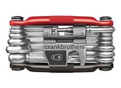 Crankbrothers Multi-Tool 19-Parts Aluminum - Black/Red
