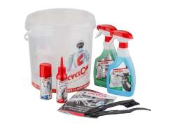 Cyclon Bike Care Cleaning Kit 8-Parts - Black