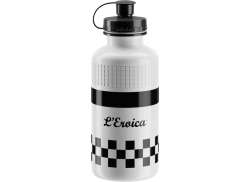 Elite Eroica Vintage Water Bottle 500cc - White/Black