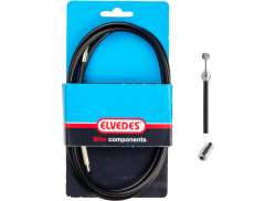 Elvedes Brake Cable Set 2 Nipples 1700mm/2350mm Inox - Black