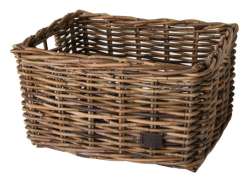 FastRider Rattan Basket with Flap 45x32x25cm - Brown