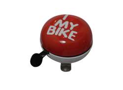 HBS Bicycle Bell I Love My Bike Ding Dong &#216;60mm - Red/White