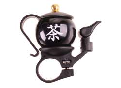 HBS Luxury Japanese Teapot Bicycle Bell &#216;22,2mm - Black
