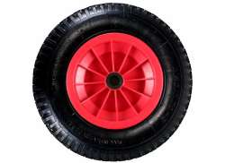 HBS Wheelbarrow Wheel 4.00 x 8.00\" 15\" - Black/Red