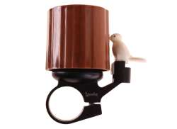 HBS Woodpecker Bicycle Bell &#216;22,2mm - Brown