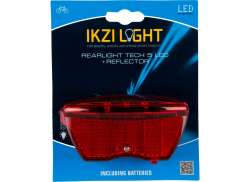 IKZI Rear Light + Reflector 5 LED 80mm - Red/Black
