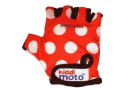 Kiddimoto Gloves Red Dotty Medium