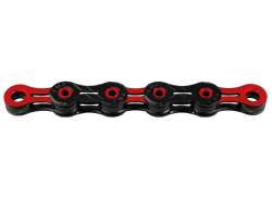 KMC DLC10 Bicycle Chain 10S 11/128\" 116 Links - Black/Red