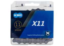 KMC X11R Bicycle Chain 11/128\" 11S 114 Links - Gray