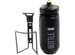 Mirage Water Bottle With Holder 600Cc Black