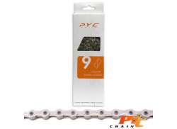 PYC E-Bike Bicycle Chain 11/128\" 9S 138 Links - Silver